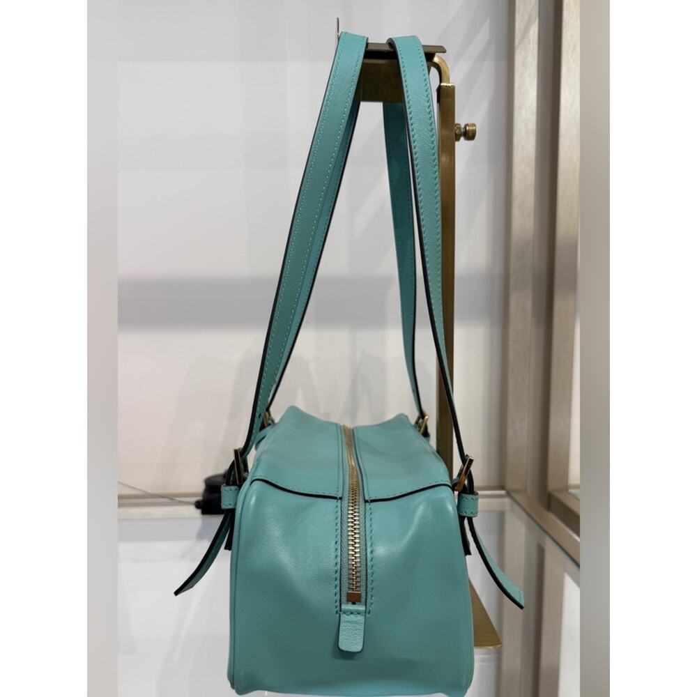 Versace tag shoulder bag leather green NEW - Picture 4 of 8